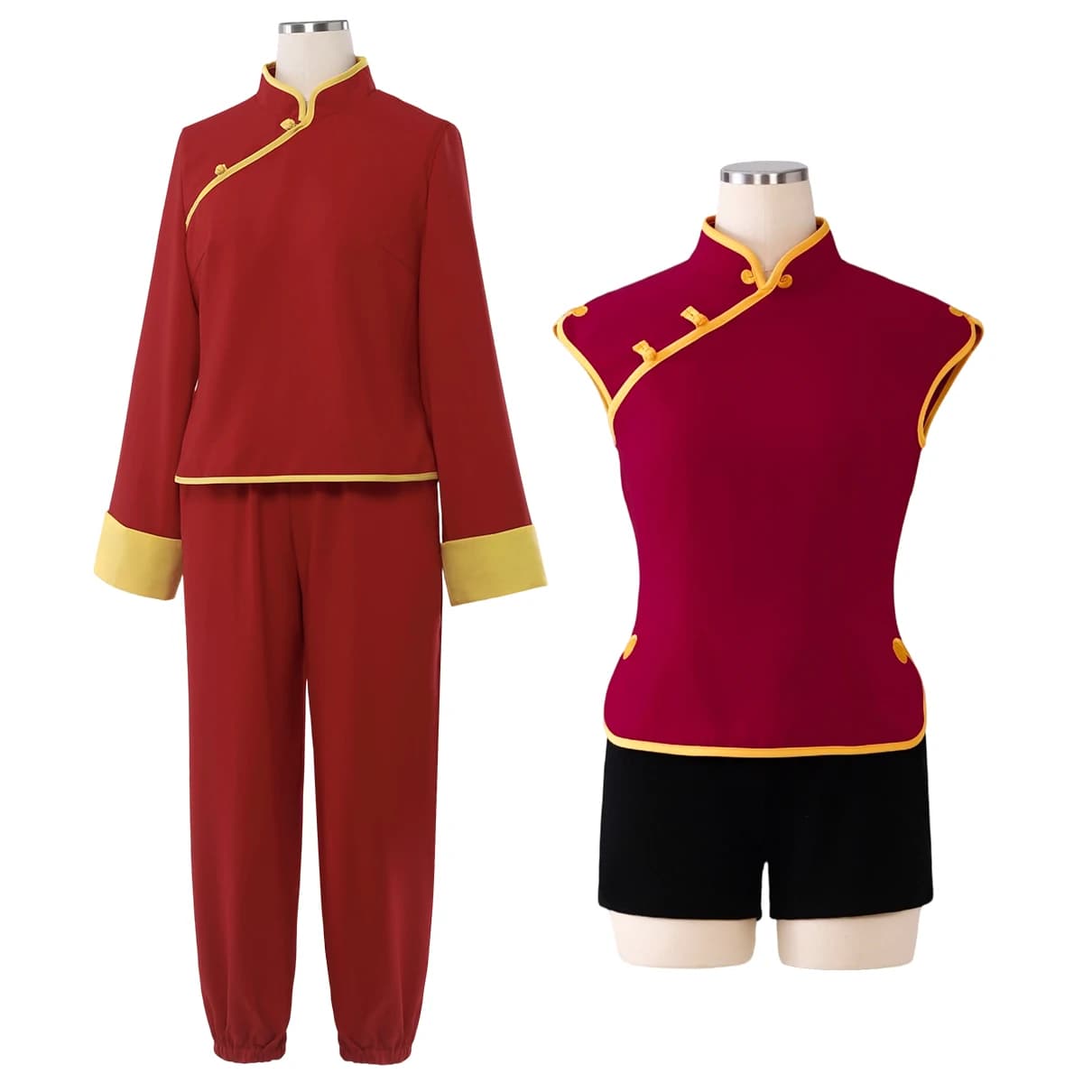 HOLOUN Gintama Anime Kagura Costume Cosplay Maniche Lunghe Senza Maniche Rosso Cina Costumi Pantaloni Pantaloncini Halloween Natale