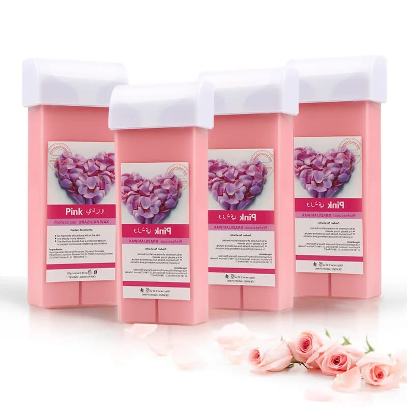 2026 NEW Gentle Roll On Wax Refill - Aloe Rose Lemon Hair Removal Wax Roller for Legs & Body, Depilatory Cartridge for Women Men