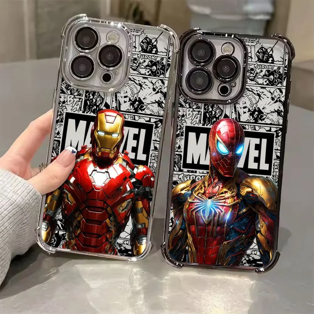 Custodia per telefono Marvel Spiderman Ironman Comic per Xiaomi Poco X8 Pro Max, X5, X6, X7, F4, F5, F7 Pro, F8 Ultra, M7, X8 Pro - Cover in silicone
