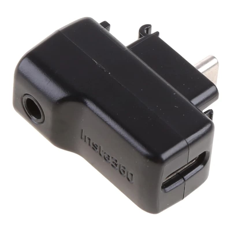 Small Microphone Adapter Compatible with Insta360 One X3 Camera with Type-C and 3.5mm Port Camera Microphone Adapters