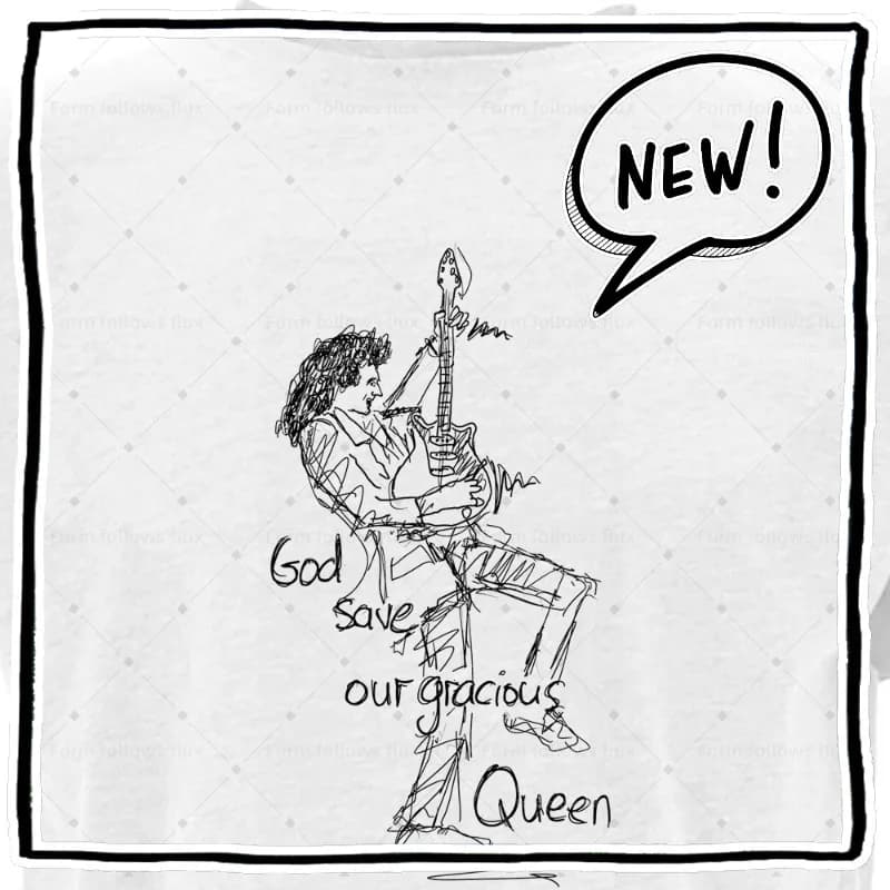 T-shirt con cappuccio da uomo 2026, stile fumetto disegnato a mano, Brian May – Chitarrista dei Queen, per bambini e adulti, unisex, taglie dalla S alla 6XL, adatto anche alle taglie plus size