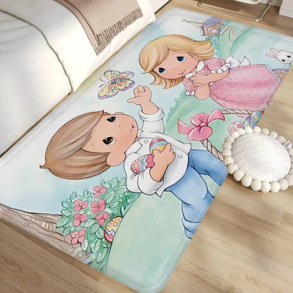 Precious Moments Nice door mat, non-slip, which absorbs water, long striped mat, bedroom mat, bedside mats