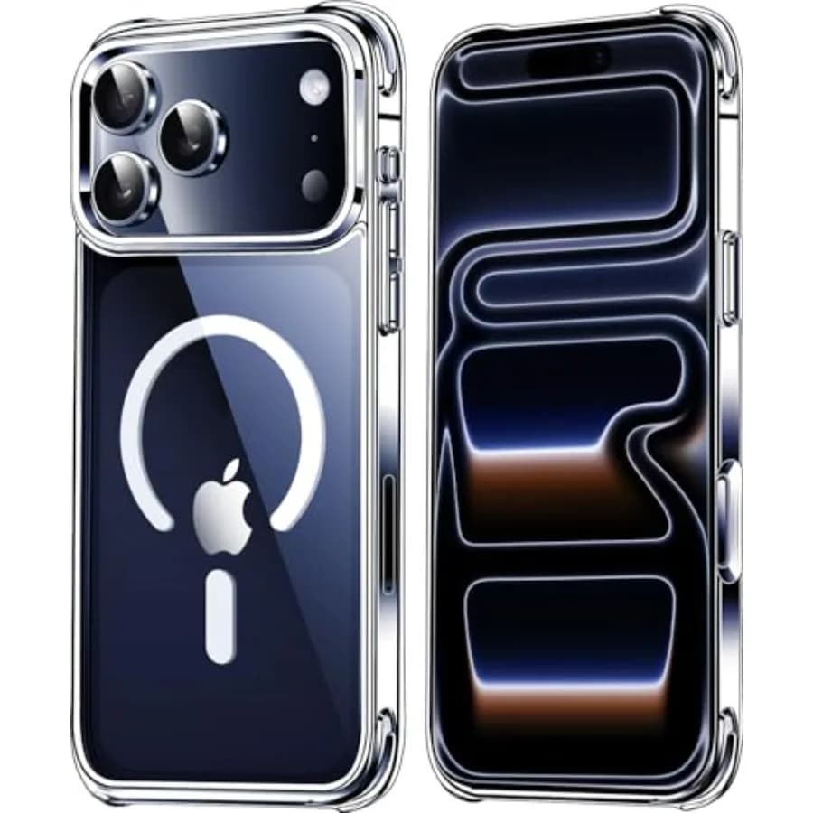 Magnetic for iPhone 17 Pro Max Case Clear, [Compatible with MagSafe] [Not Yellowing] [Military-Grade Drop Protection] Phone Bum