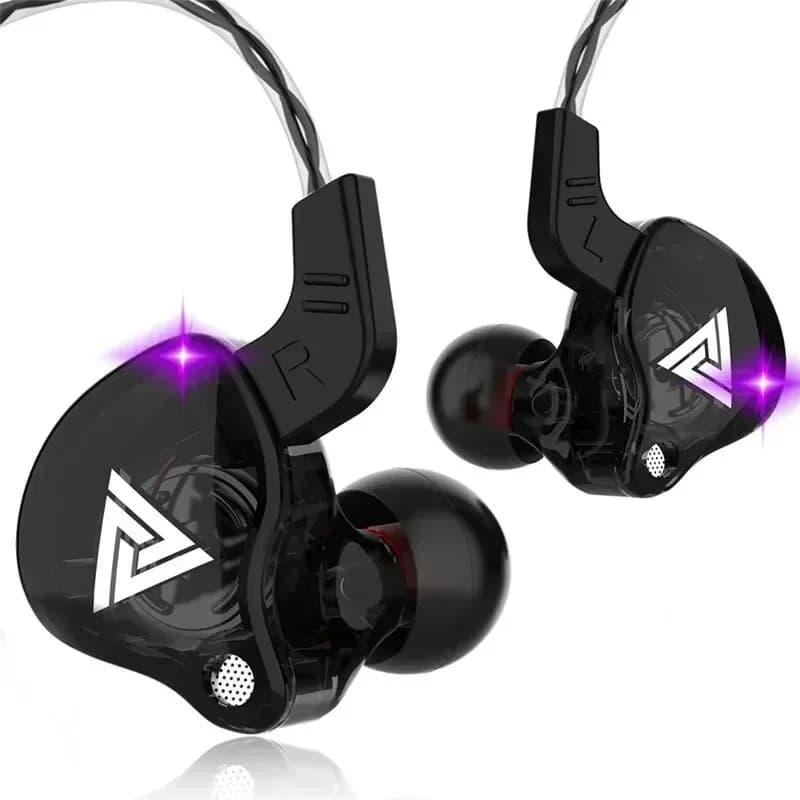 Original QKZ AK6 Copper Driver HiFi Wired Earphone Racing Sports Headphone Bass Stereo earphone Music Audio 3.5MM In Ear with microphone
