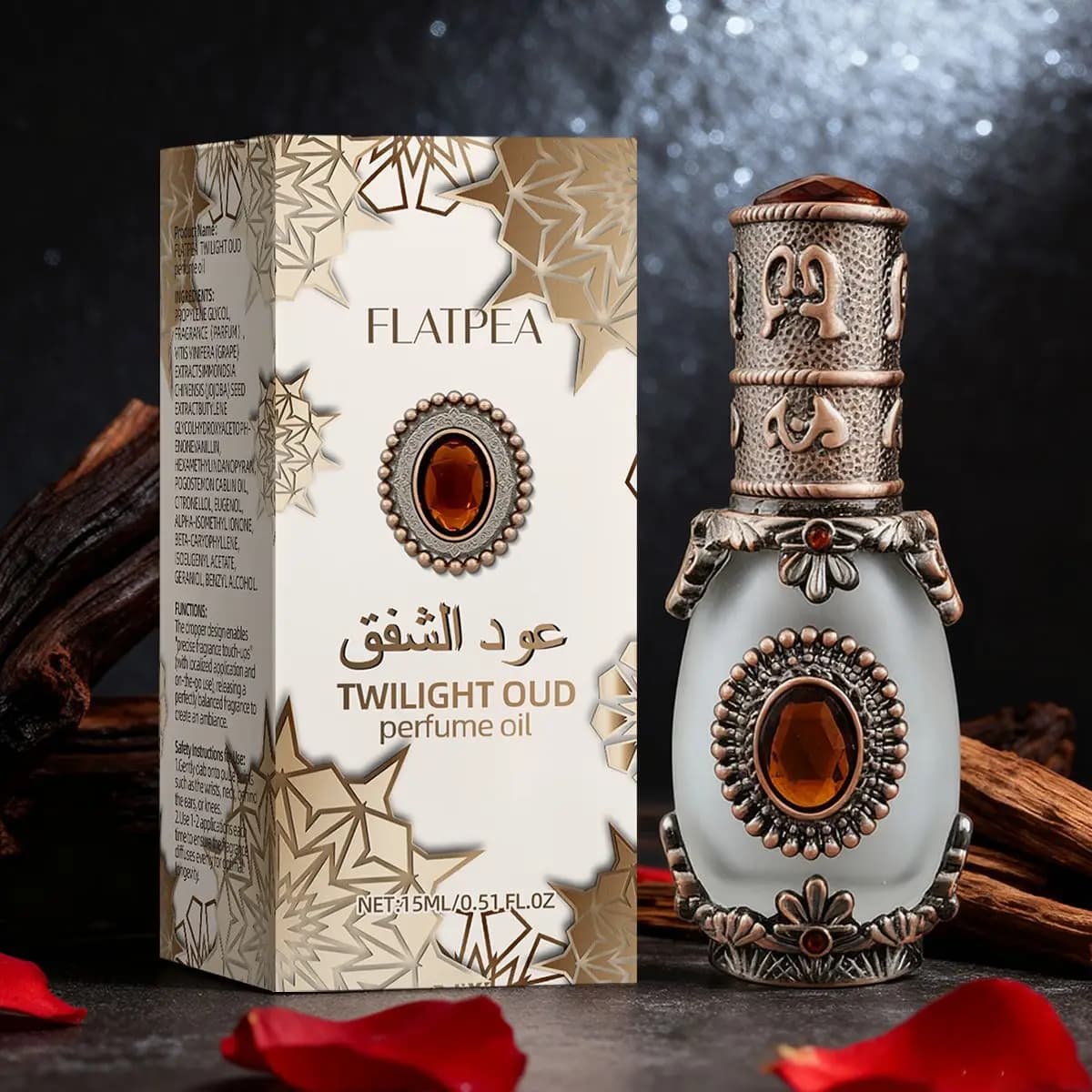 Olio Essenziale Profumato alla Vaniglia e Oud, Alta Concentrazione, Applicatore a Goccia, Lunga Durata 12 Ore, Fragranza Unisex per Uomini e Donne