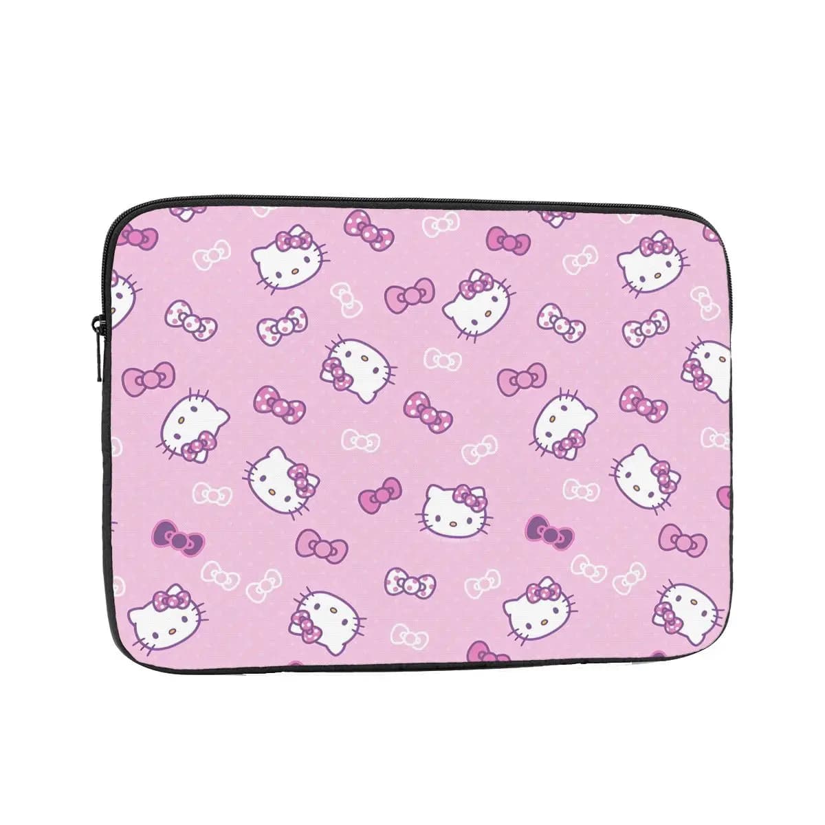 Borsa per Laptop con Motivo a Fiocco 10 12 13 15 17 Pollici Custodia per Notebook per Macbook Air Pro Hello Kitty Antiurto