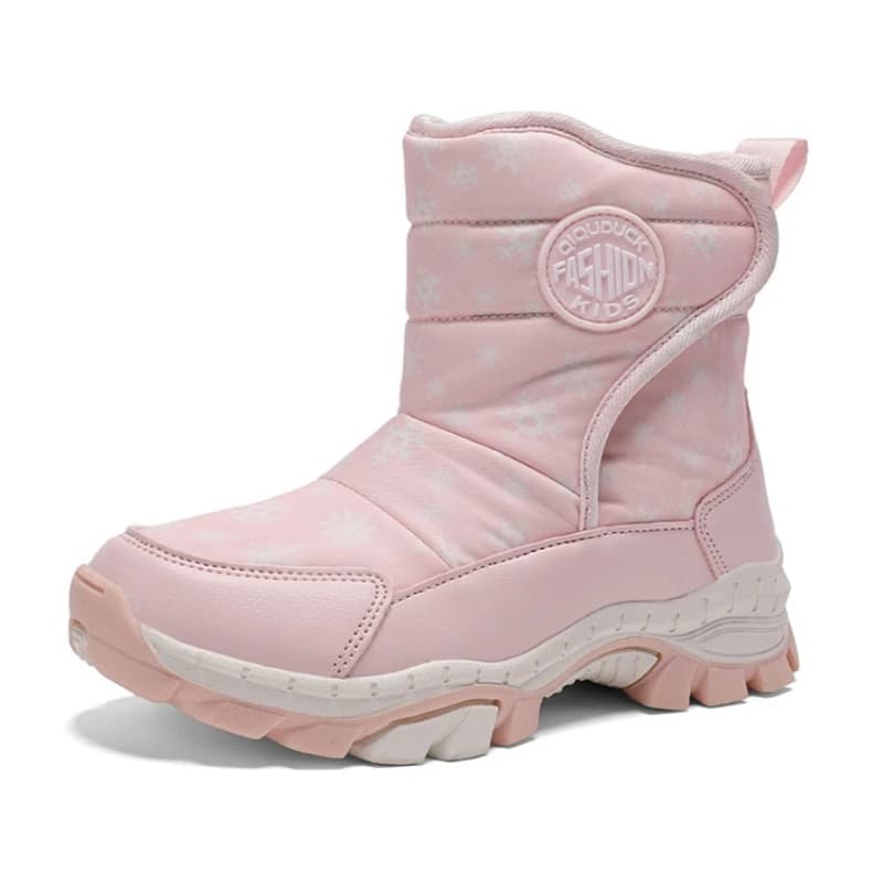 Scarpe invernali da ragazzo Stivali da neve per bambini in peluche caldo Stivali da trekking sportivi da ragazza antiscivolo per esterni 5-12 anni