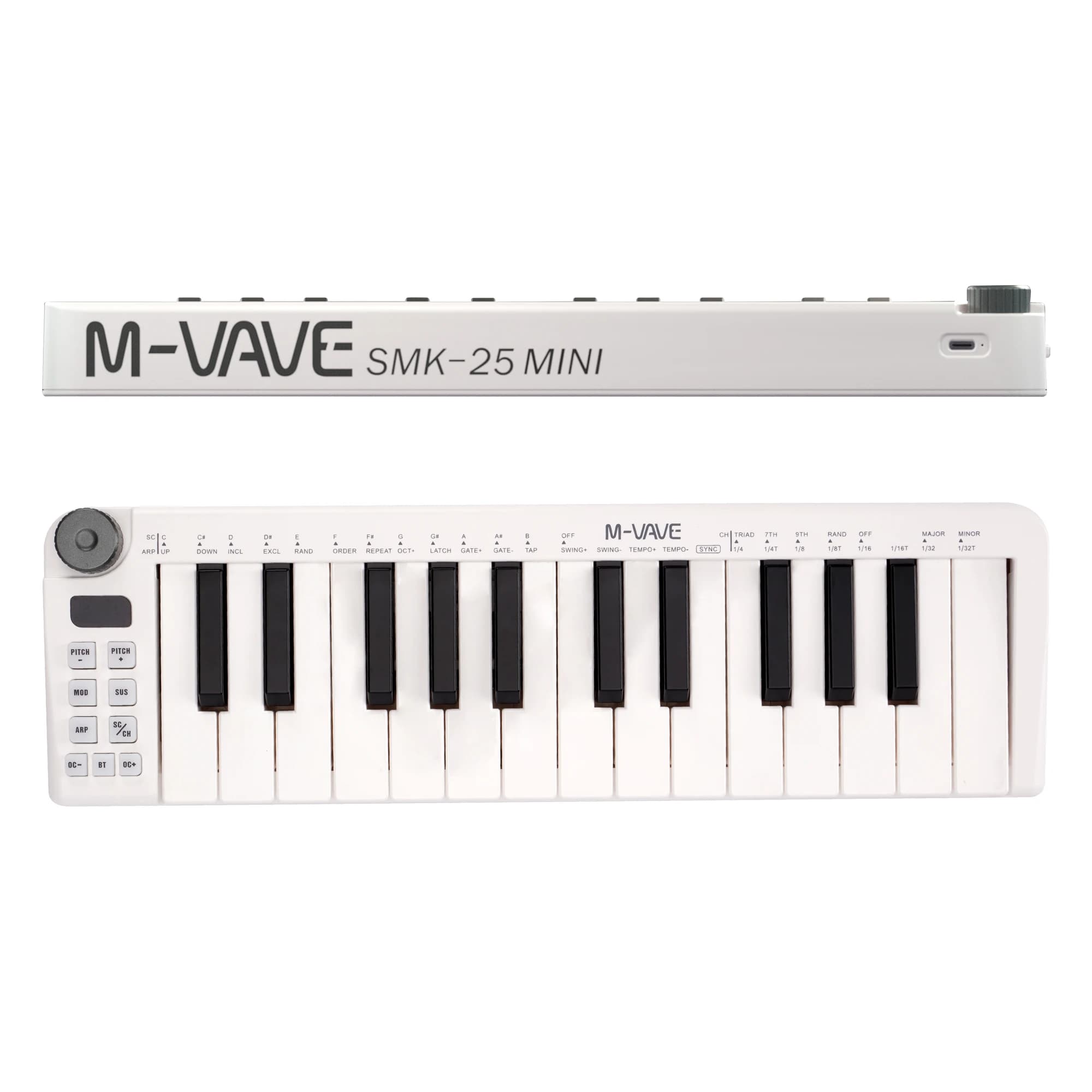 M-vave SMK-25 tastiera MIDI ricaricabile 25 tasti MIDI strumento tastiera di controllo Mini tastiera USB portatile Controller MIDI