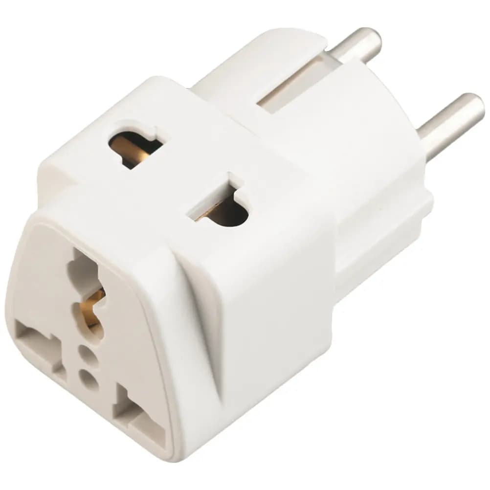 Adattatore Spina Europea 10-16A 250V Universale da Viaggio per Germania Francia Spagna Svezia Norvegia Polonia Portogallo Paesi UE