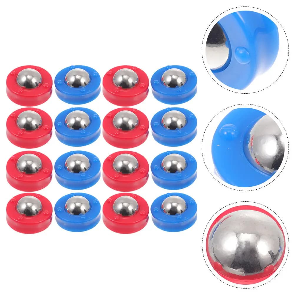 Set di 16 Palline Scorrevoli per Calcio Balilla, Ricambio Premium in Acciaio e Plastica, per Tavoli da Gioco