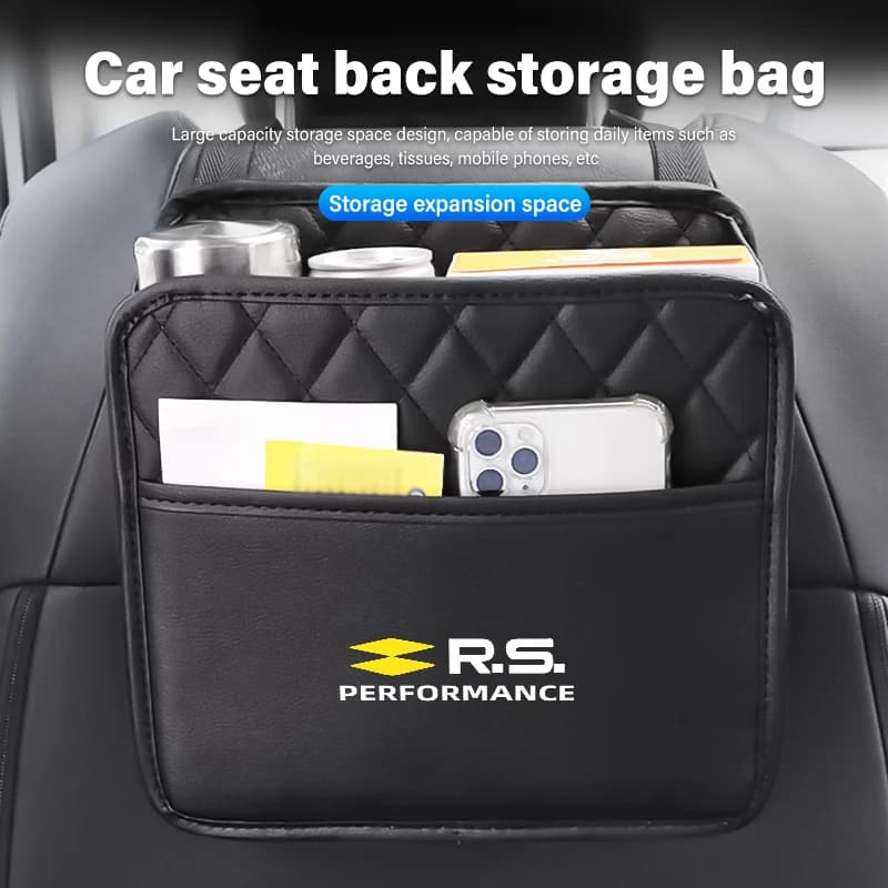 Car Storage Box Phone Pocket Back Seat Organizer Hanging Bag For Renault RS Clio Scenic Logan Megane Koleos Sandero Safrane