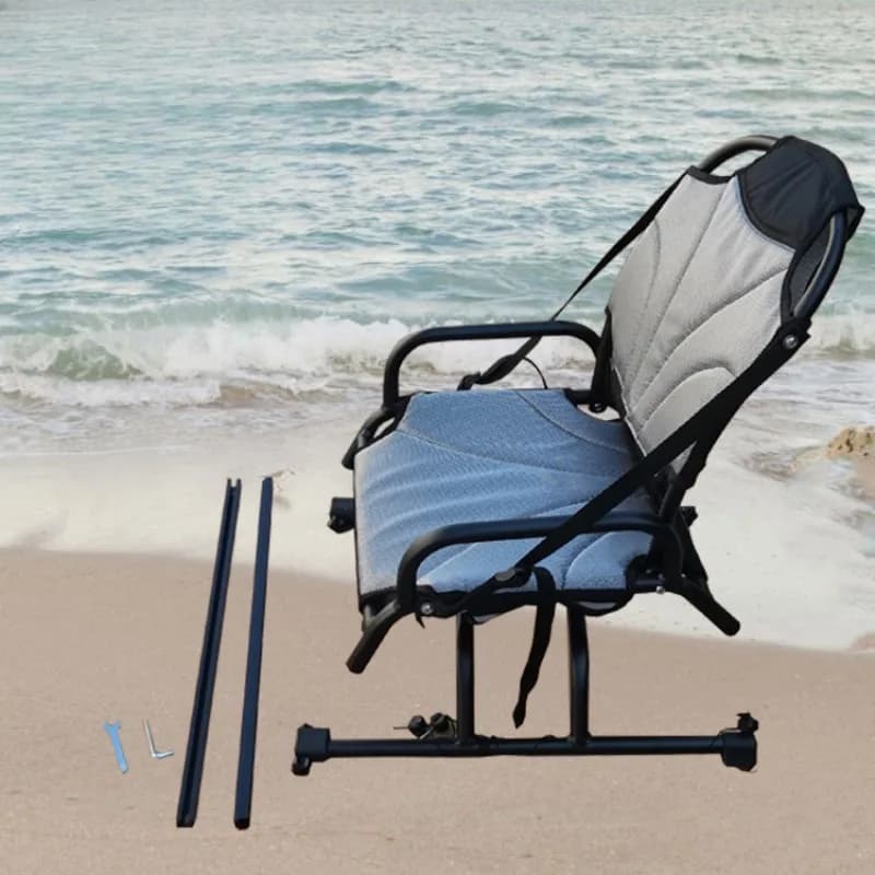 Beach Chair Kayak Backrest 360 Degrees Rotatable SUP Paddle Board Kayak Assault Boat Aluminum Seat for Paddleboard Kayaking