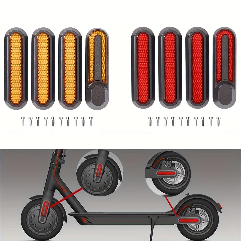 2/4 pz copriruota riflettente proteggere Shell per Mi Xiaomi M365 Pro 2 1S Scooter elettrico anteriore posteriore coprimozzo sicuro riflettore notturno