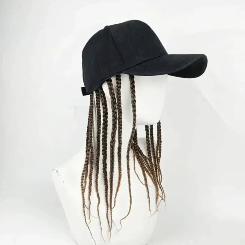 Cappello da baseball estivo unisex da donna da uomo con parrucca dreadlocks Cappelli con visiera a treccia per capelli sporchi punk hip-hop