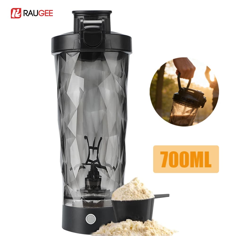 Bottiglia elettrica per shaker proteico Agitatore automatico da 700 ml Tazza di miscelazione Miscelatore portatile ricaricabile tramite USB per frullati proteici Caffè al latte