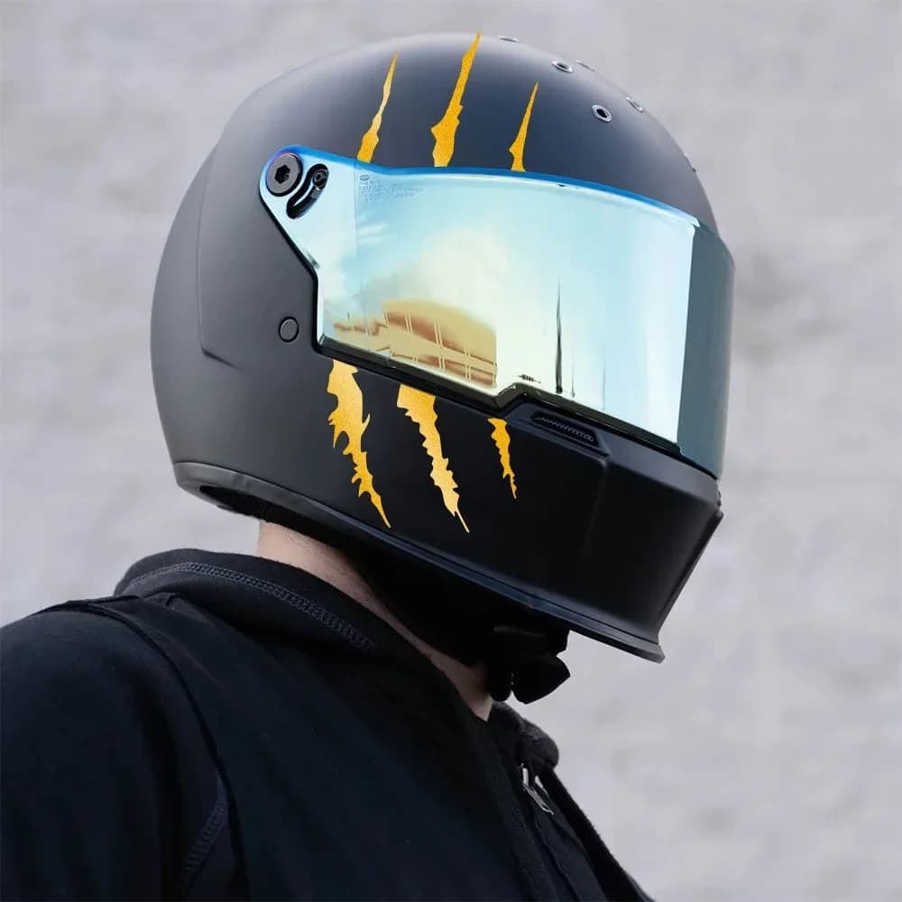 Monster Claw Scratch Adesivi moto per strisce laterali serbatoio casco Decalcomanie in vinile Decorazione impermeabile corpo faro auto