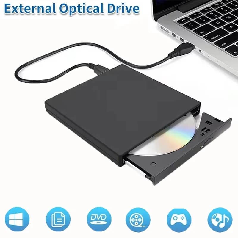 USB External DVD CD Disc Burner Combo Drive Reader PC Computer Player Optical Drives For Windows 7/8/10/XP Laptops PC DVD Burner