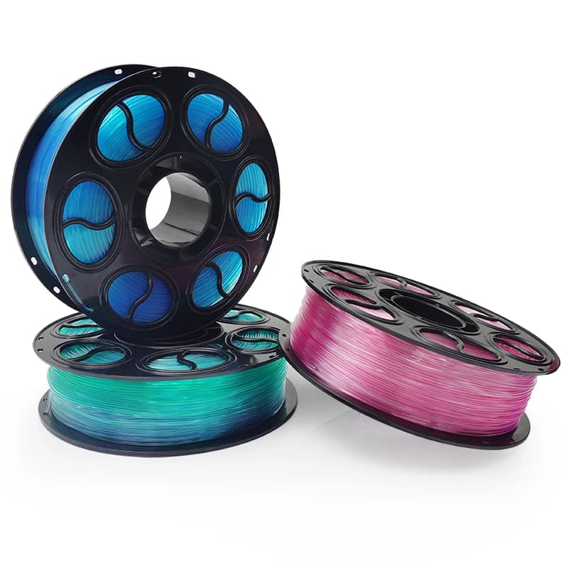 Filamento PLA Trasparente Cristallino LBJ 1.75mm per Stampanti FDM, Alta Chiarezza e Texture Fine, Bobina da 1kg