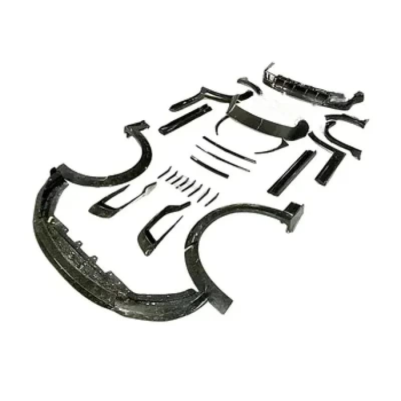 Wet Carbon Fiber m Style Wide Body Kits Front Lip Rear Spoiler Rear Diffuser Side Skirt Car