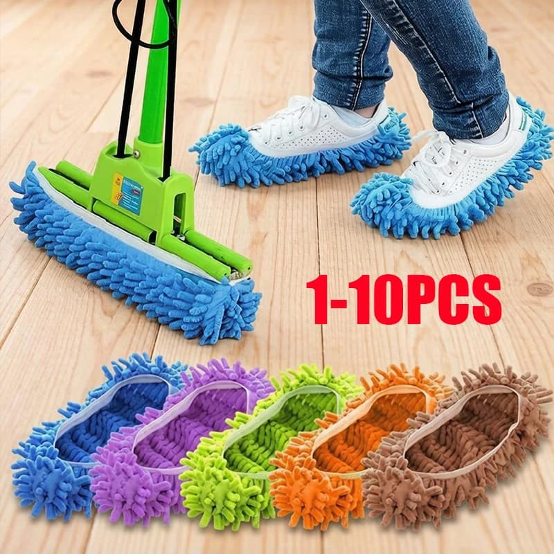 1-10 Pieces Mop Slippers for Home Floor Cleaning, Cleaning Shoes That Absorb Water, Mop Socks, Coprimop, Multifunction Cleaning Shoes