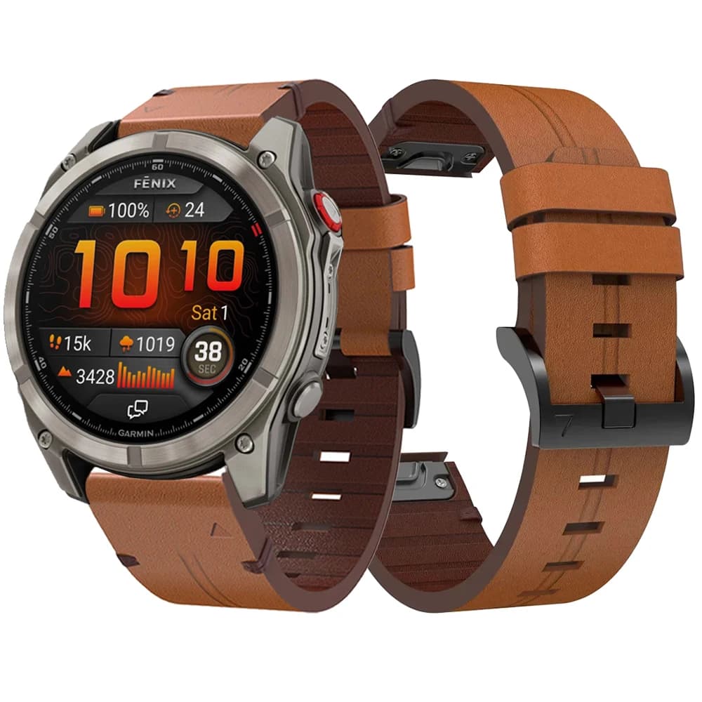 22mm 26mm cinturino in pelle QuickFit per Garmin Fenix 8 Pro 7 7X 6 6X 5 5X/Forerunner 965 955 970/Enduro3/Instinct 2X cinturini braccialetto