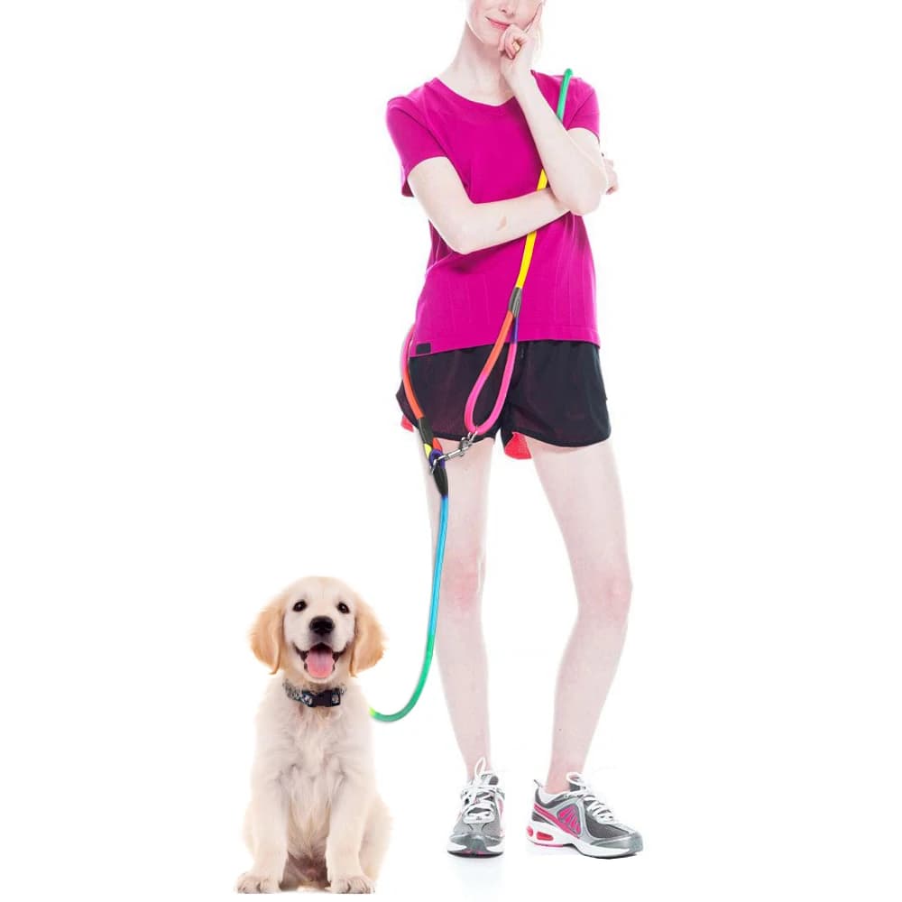 Guinzagli in Nylon per Cani, Catene di Trazione per Animali Domestici, Corde per Corsa a Mani Libere per Cani Piccoli e Grandi