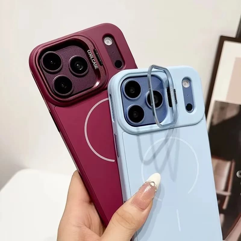 Luxury Magnetic Stand Case For iPhone 18 17 16 15 14 13 Pro Max For Magsafe