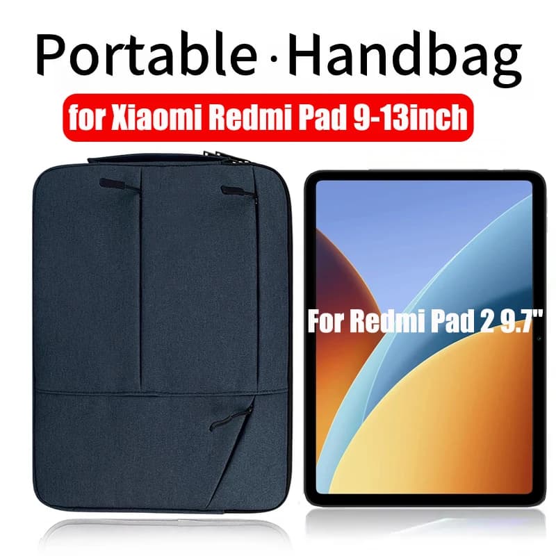 Laptop Bag Case for Xiaomi Redmi Pad 2 9.7” 11 inch SE Cover Funda Sleeve Portable Case for Redmi Pad Pro 12.1 7 8 Pro Tablet