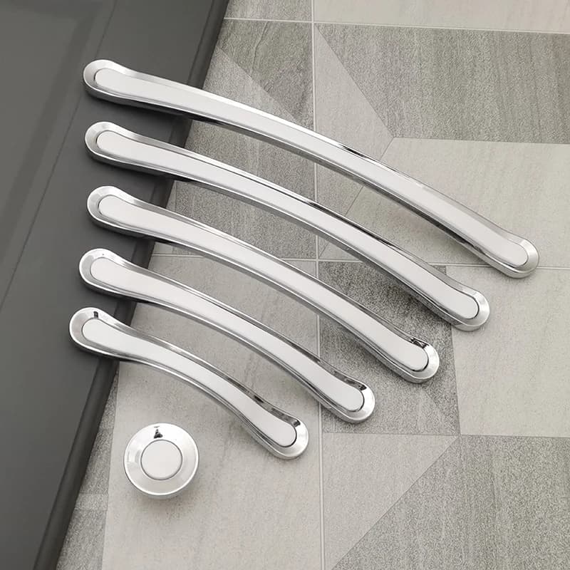 Maniglia per mobili in argento bianco maniglie per cassetti per mobili da cucina in stile nordico retrò tavolo da toeletta armadio manopola per porta maniglie per libreria