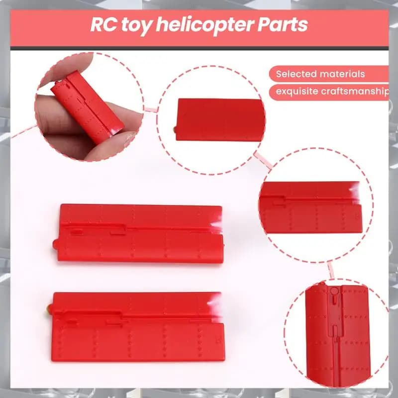 A84F-1Pair RC Elicottero Aggiornamento C138 Set di ali laterali per RC ERA C138 Bell 206 1:33 Parti di elicotteri RC Rosso