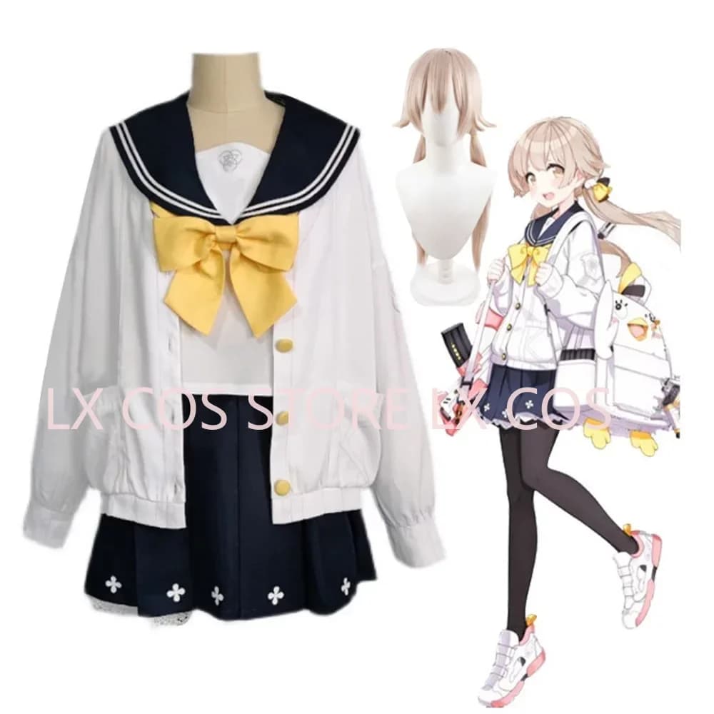 Game Blue Archive Ajitani Hifumi Cosplay Costume Uniform Wig Sets