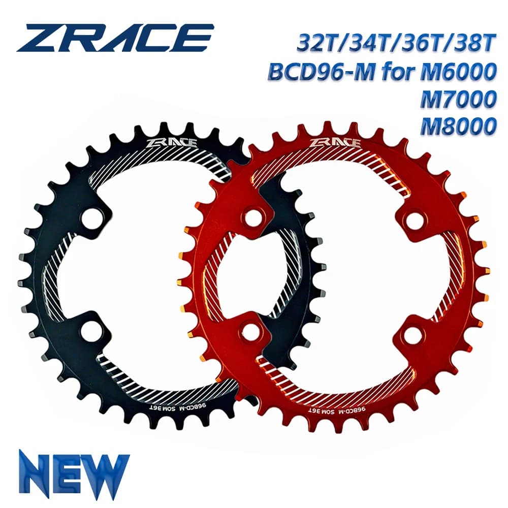 Corone e ruote dentate ZRACE 2020 BCD96-M per M8000 M7000 M6000, 32T 34T 36T 38T in alluminio AL7075 lavorato CNC, durezza Vickers 15+ per MTB