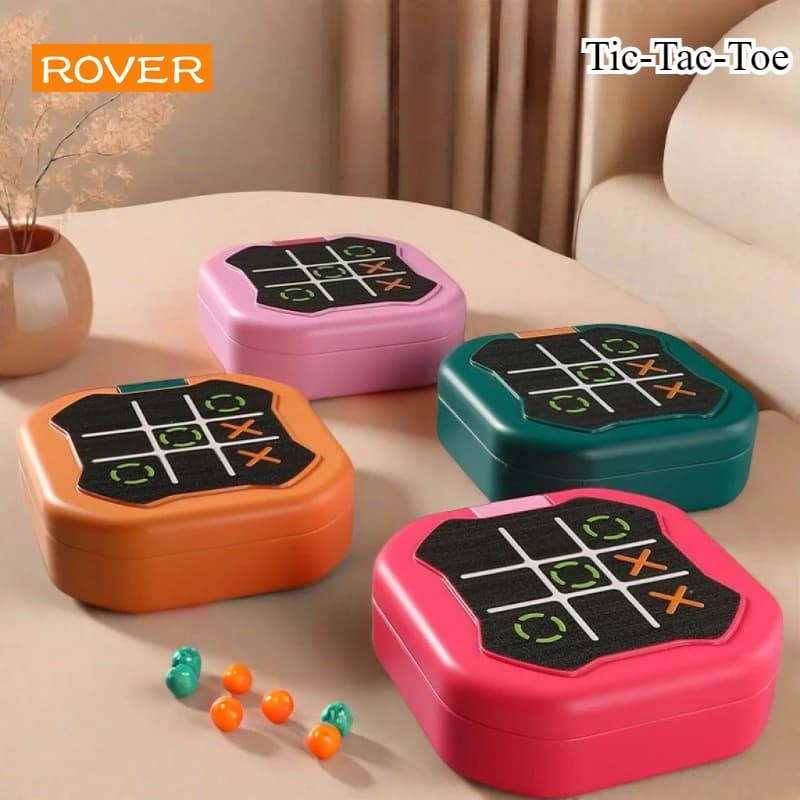 Set di Scacchi e Tris Portatile per Adulti e Bambini, Giochi Elettronici Multifunzionali, Gioco da Tavolo Montessori