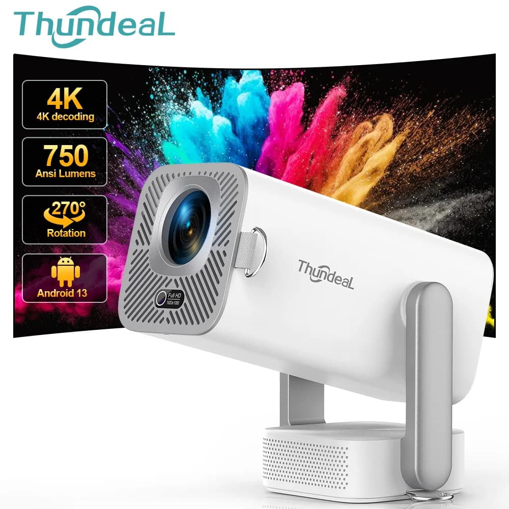 Proiettore Portatile Mini ThundeaL TD80Pro Full HD 1080P 4K Android WiFi Proiettore TD80 Pro 3D Home Cinema Beam PK HY320