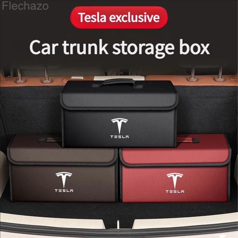Organizzatore per Bagagliaio Auto Tesla Model 3 Y X Model S, Contenitore Pieghevole per Riporre e Ordinare, Accessori