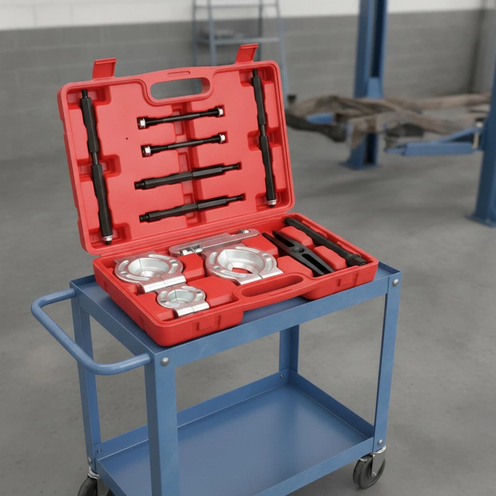 Bearing Puller Set with Case Chrome Vanadium Bearing Removal Kit Tool Organized Storage Versatile for Mechanics, Workshop