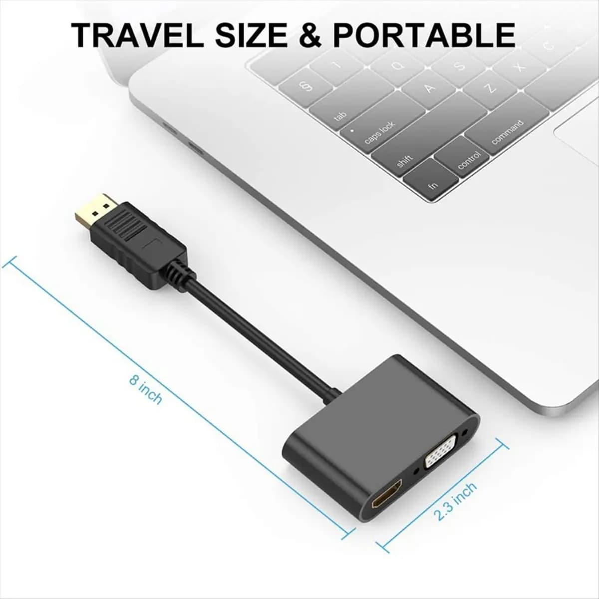 AABFK Convertitore DisplayPort a VGA + HDTV Cavo adattatore per monitor computer Docking station DP Doppio schermo con convertitore display