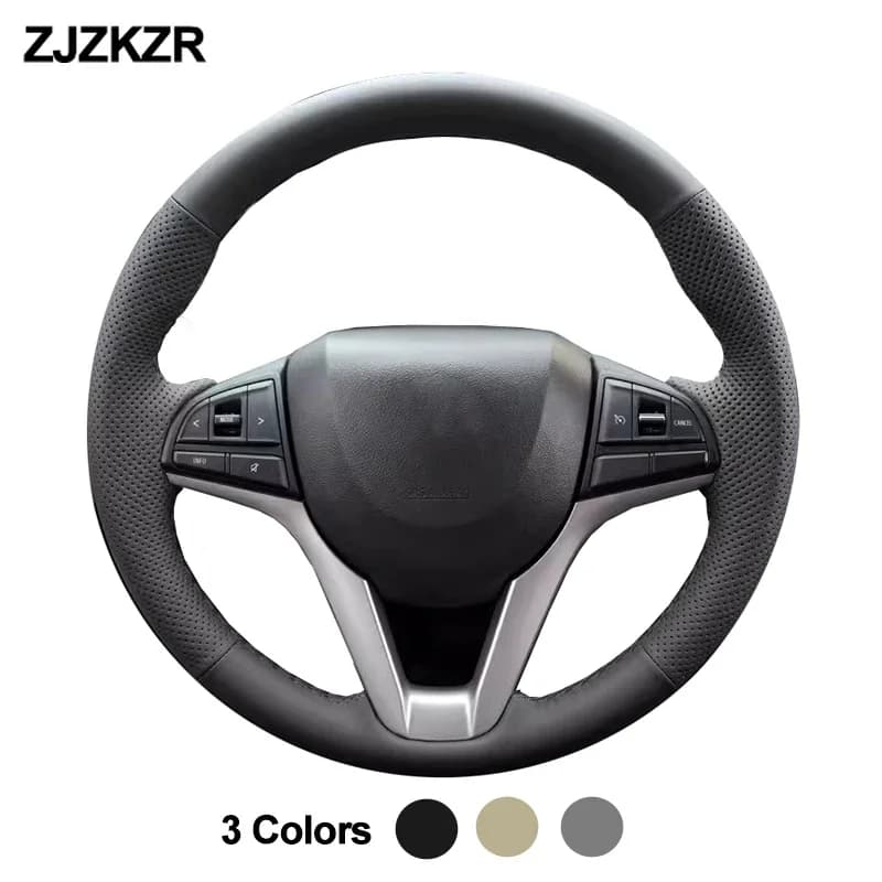 Hand sewing Car Trek on the Cover for Suzuki ignis 2016-2021 2022 2023 2024 Beige Dark Grey Leather Microfiber