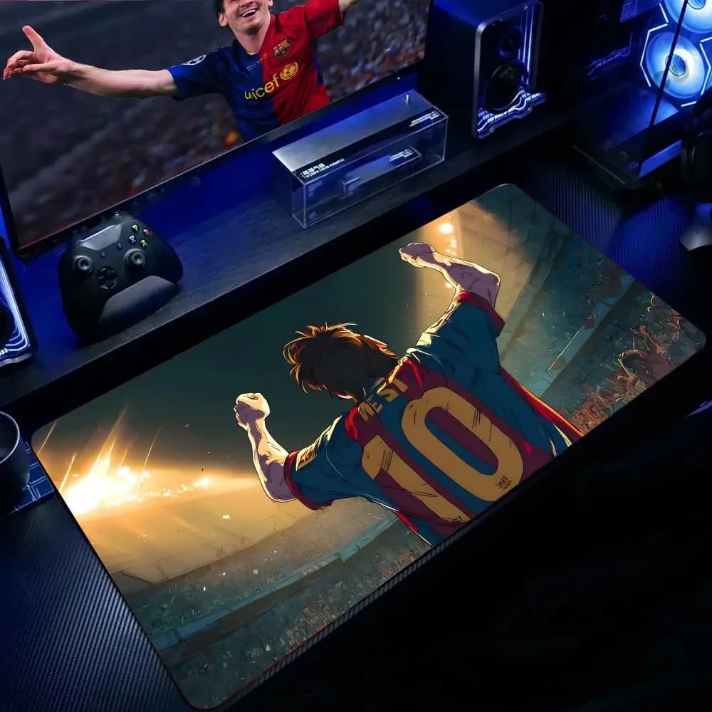 Football Legend M-MESSI Mouse Pad Mousepad Large Gaming LockEdge Thickened Computer Keyboard Table Desk Mat