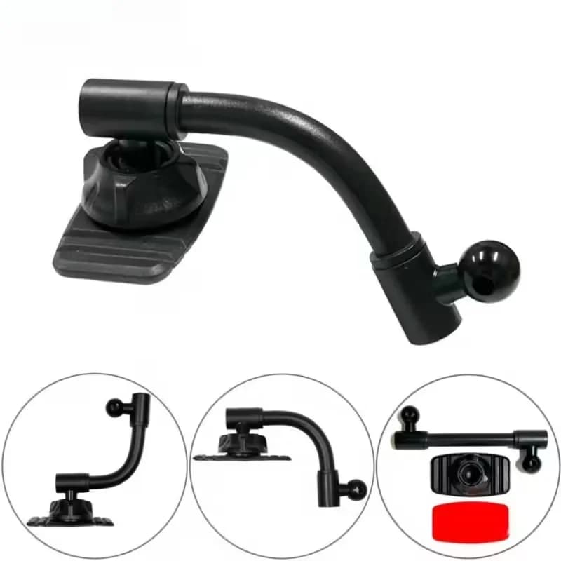Supporto per telefono da cruscotto per auto da 1 pezzo Supporto per telefono cellulare per parabrezza con base per braccio con testa a sfera da 17 mm Base adesiva universale per colla nano