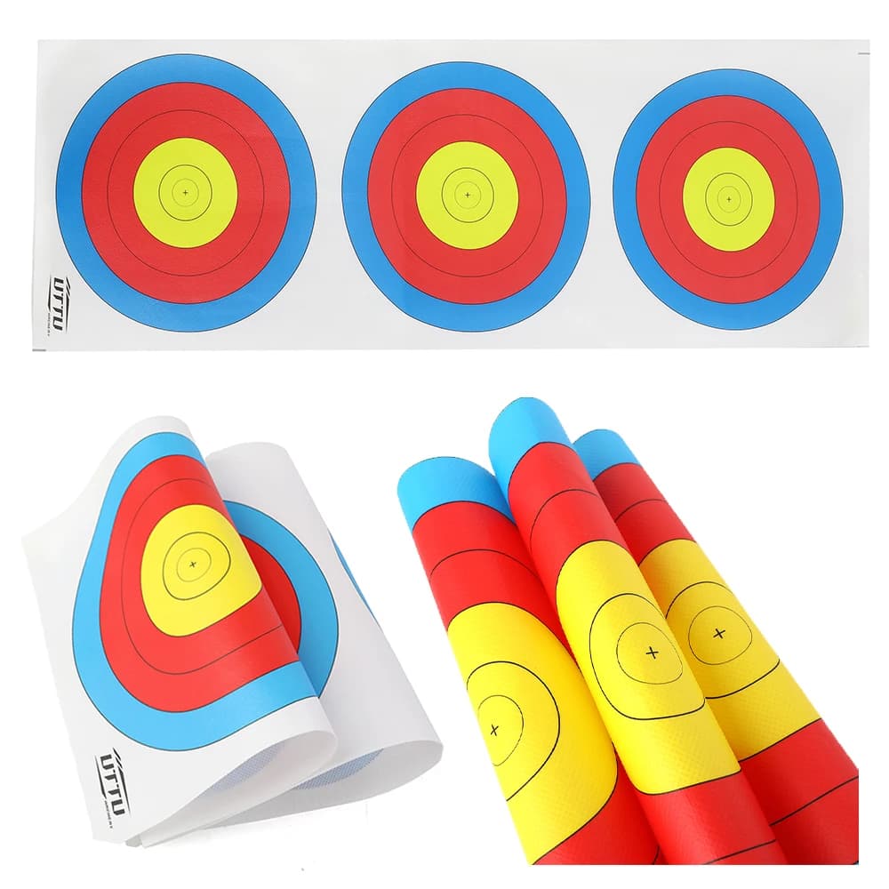 Bersaglio per tiro con l'arco Carta da 10 pezzi Bersaglio da competizione standard per arco ricurvo Caccia Tiro Pratica Accessori per tiro con l'arco