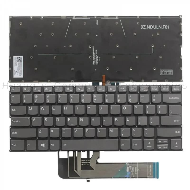 SS+New US English Layout Backlit Laptop Keyboard For Lenovo Yoga C740-14 C740-14IML Replacement Part