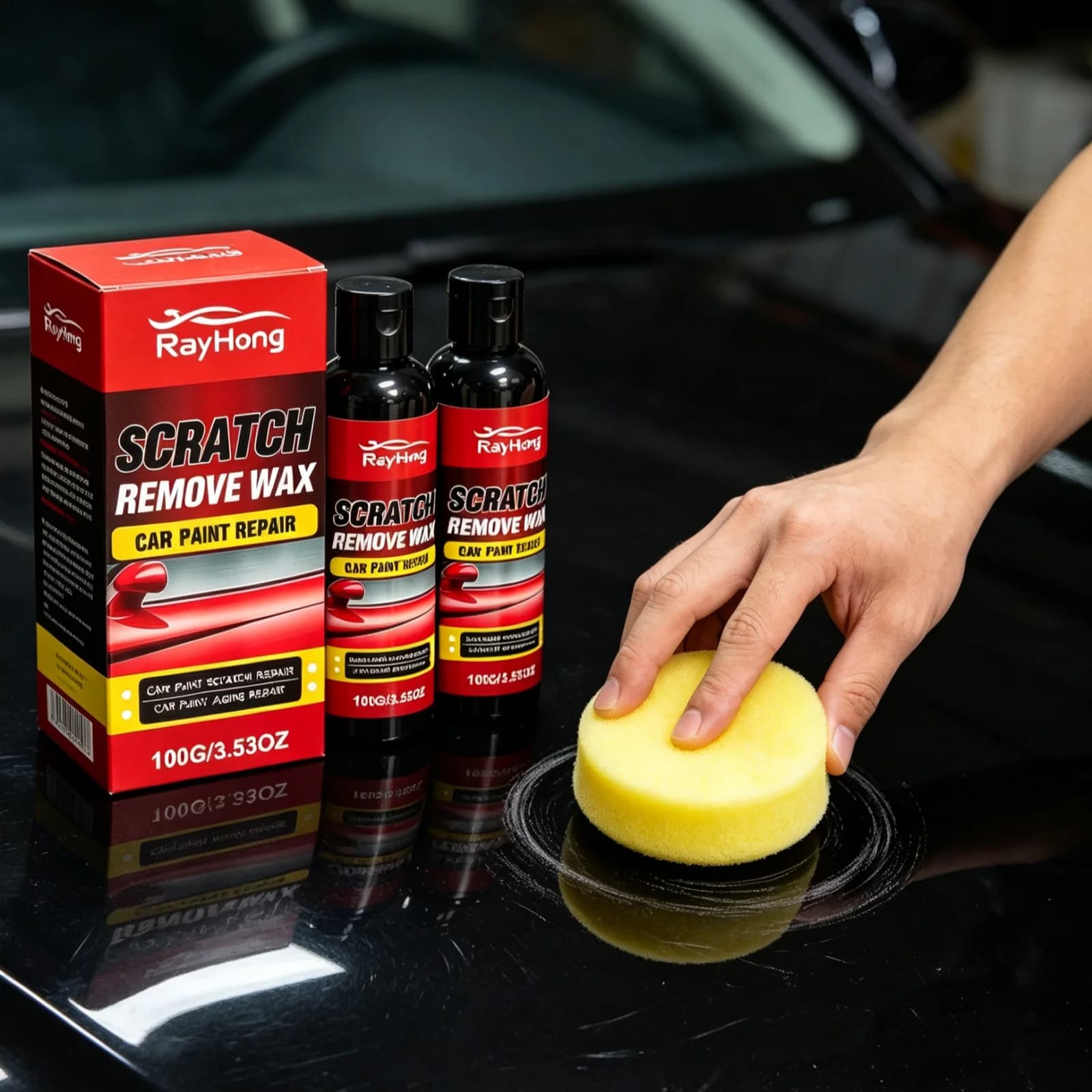 Car Scratch Repair Paste Remove Swirl Marks Paint Maintenance Renovation Restores Smooth Shine Surface Paint Grinding Polish Wax