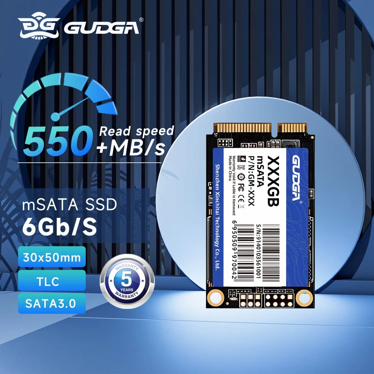 GUDGA MSATA SSD 16gb 32gb 28gb Disco rigido interno a stato solido Msata Drive Mini SATAIII per accessori per computer Desktop Laptop