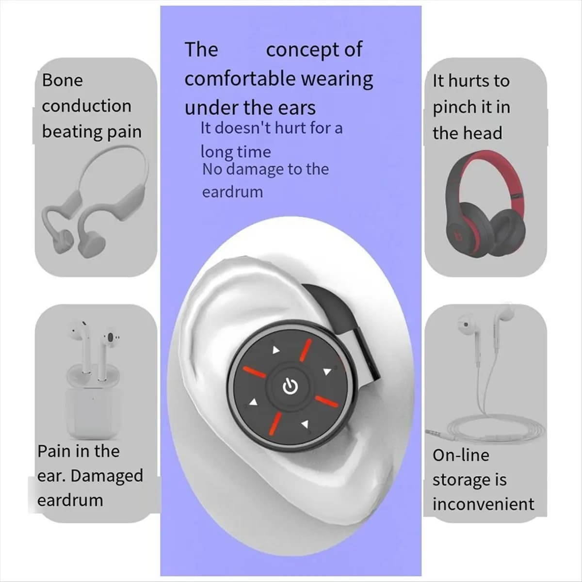 (A26M) Auricolari wireless TWS Auricolari Bluetooth con cancellazione del rumore Cuffie stereo Cuffie da gioco con microfono per Xiaomi/Apple