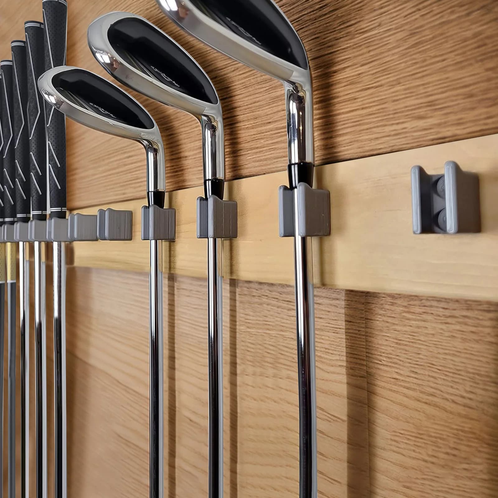 Set di 10 Supporti per Mazze da Golf, Organizzatore da Parete, Espositore, Appendiabiti, Rastrelliera, Montaggio a Muro