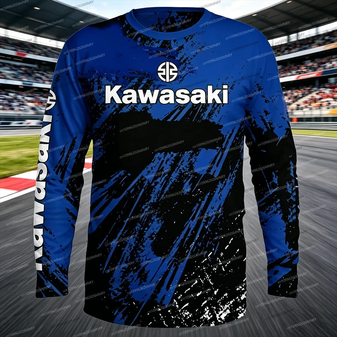 T-shirt estiva da uomo oversize a maniche lunghe Kawasaki Motocross traspirante ad asciugatura rapida per uomo e donna