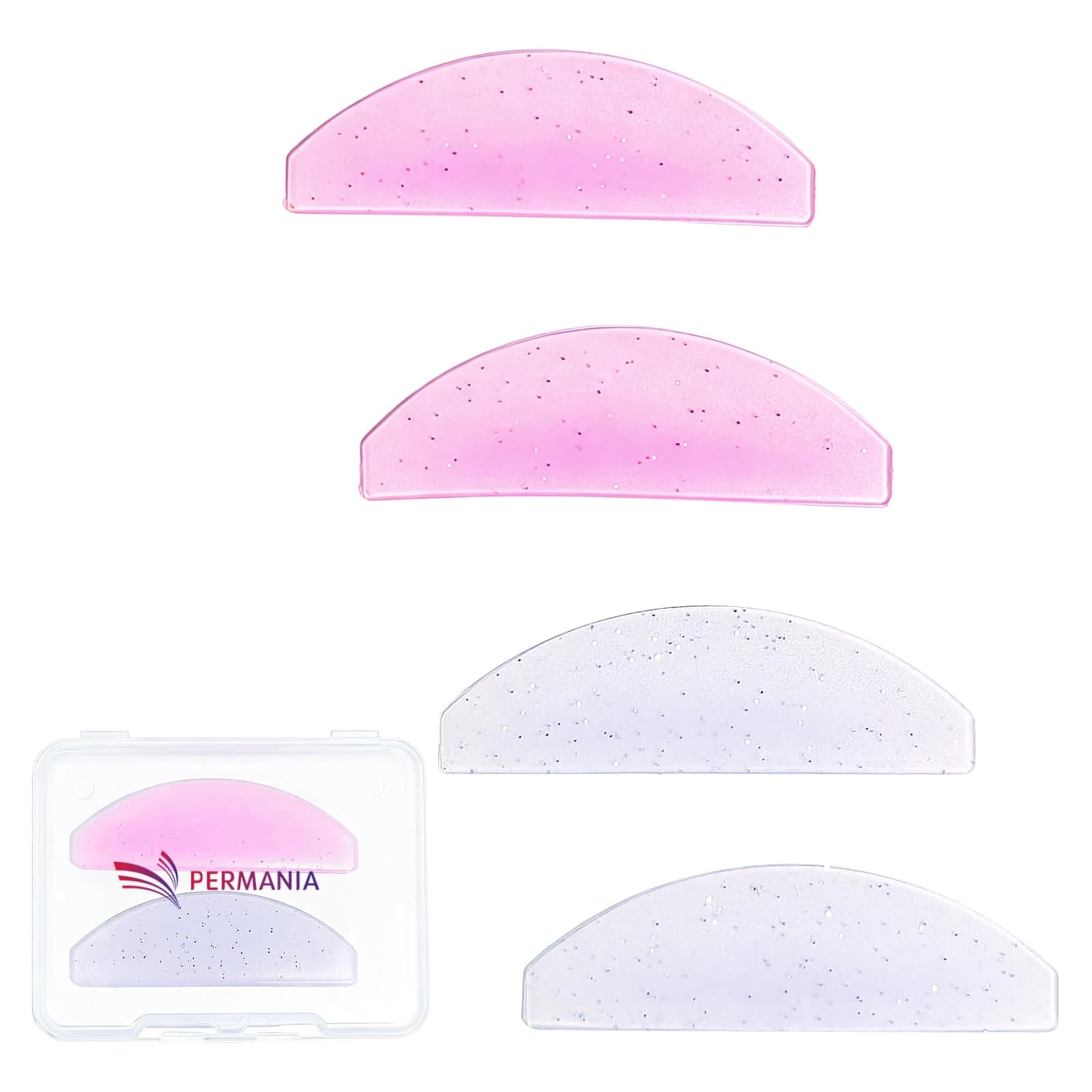 PERMANIA New 2 Pairs Lash Softening Pads Silicone Lash Lift Pad Flat Korean Eyelash Lift Shield For NO.1 Perm Lash Lifting Tool