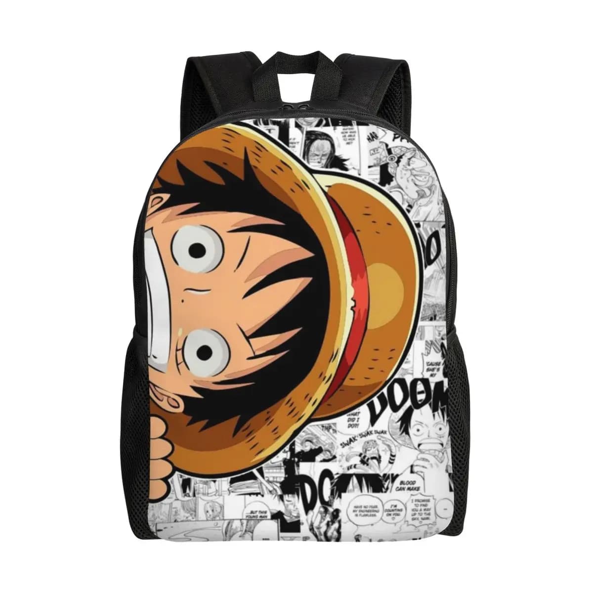 Zaini personalizzati Anime One P-Pieces per uomini e donne, studenti delle scuole e del college, borsa per libri, adatta per laptop da 15 pollici