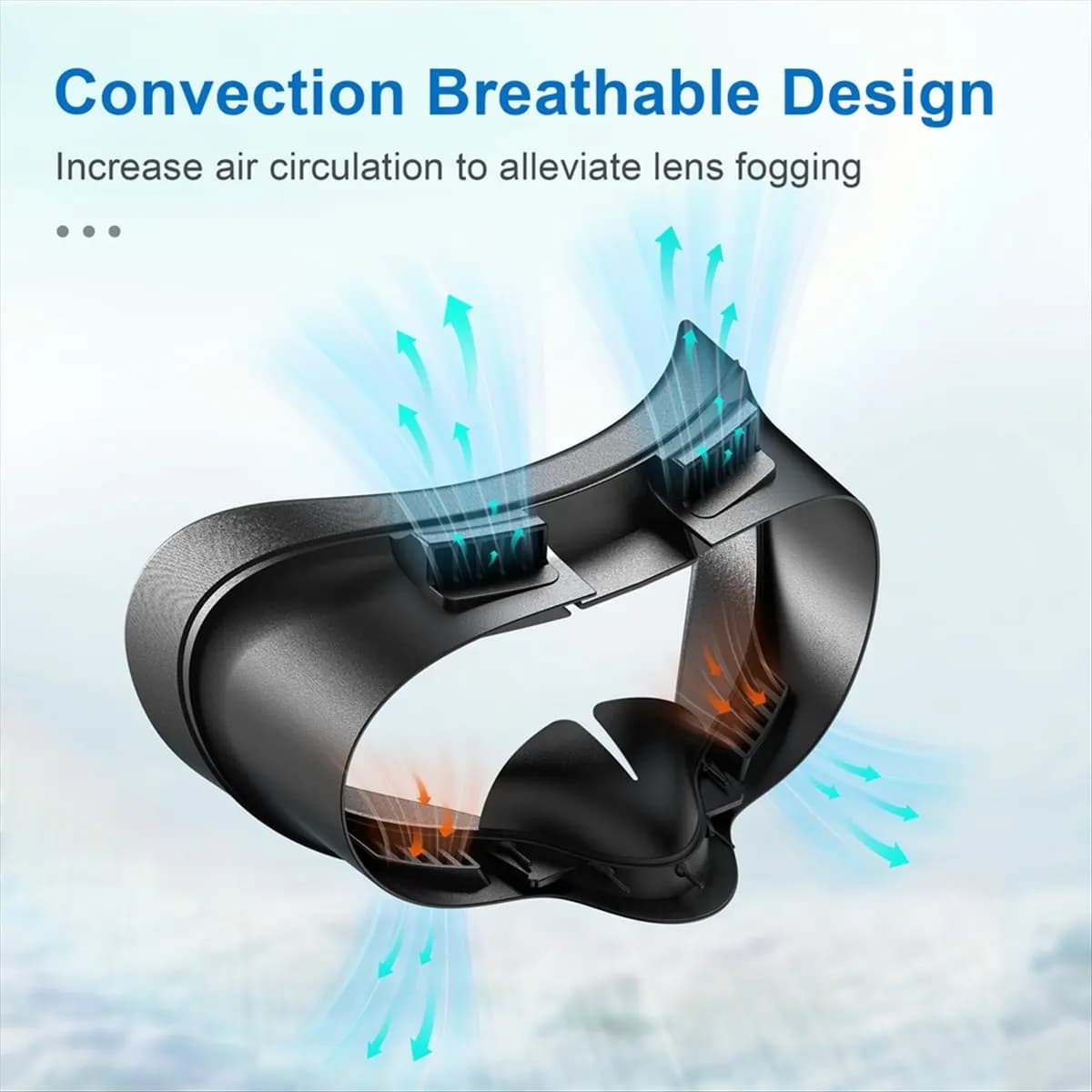 AABFK Facial Interface Face Pad Cover for Meta/Oculus Quest 3S Accessories, Comfort PU Face and Ice Silk Cotton Cushion